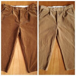 Peter Christian Corduroy Pants Sz 38 Lot of 2 Pairs Fits 36 x 24 Brown Beige